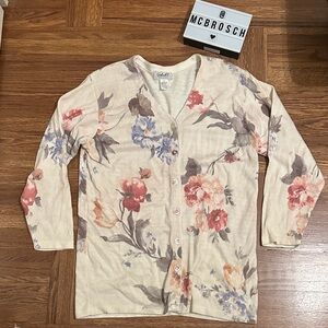 Gabriella Cream Floral Cardigan